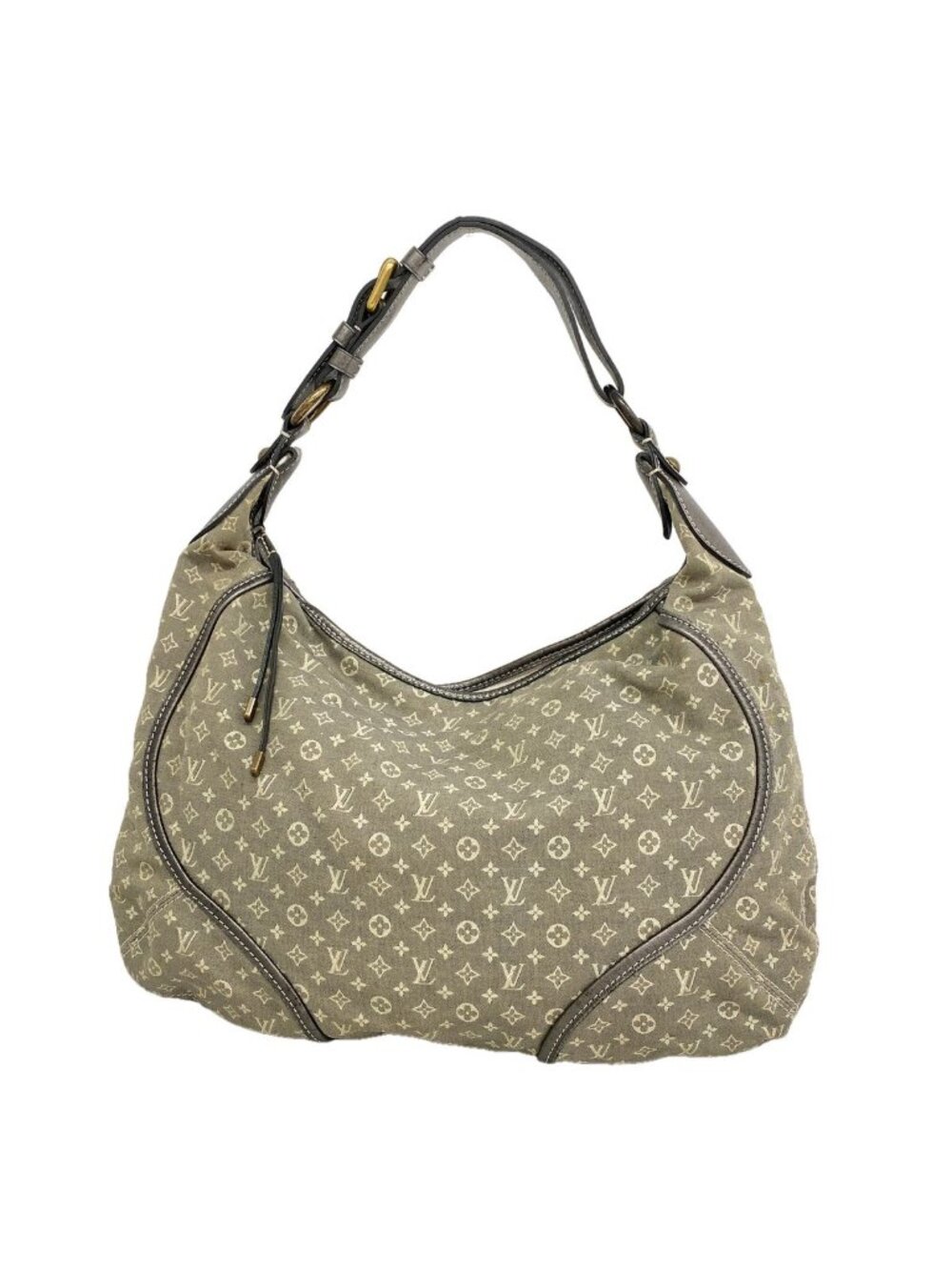 Louis Vuitton Shoulder Bag Monogram Mini Lin Manon MM Platine